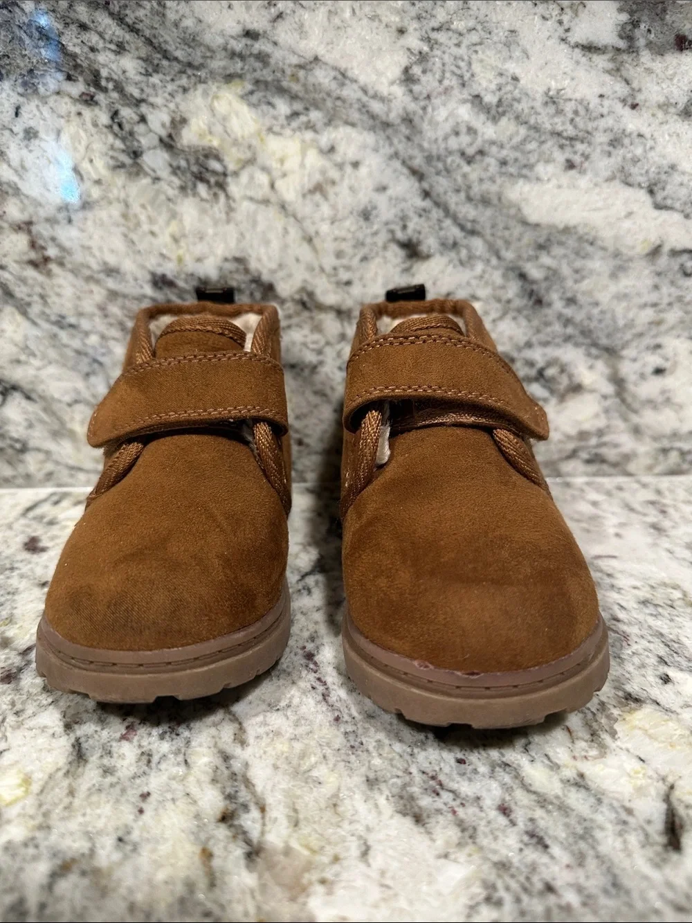 Cat & Jack Toddler Brown Suede Hook-&-Loop Boots